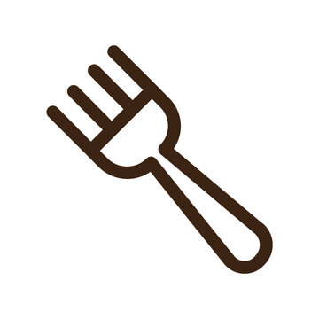 recommend clip art: chef fork kitchen tools outline icon