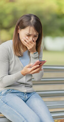 woman suffer internet cyberbullying
