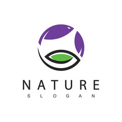 Nature Logo Design Template, Beauty Concept Using Leaf Icon For Spa, Skincare, And Cosmetic
