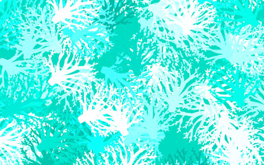 Fototapeta na wymiar Light Green vector doodle background with branches, leaves.
