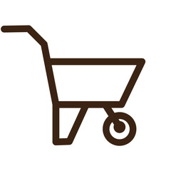 wheelbarrow work builder outline icon