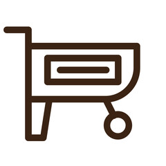 wheelbarrow work builder outline icon