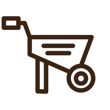 recommend clip art: wheelbarrow work builder outline icon
