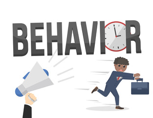 business behavior character on white background