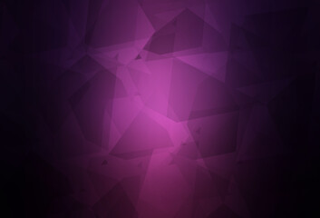 Obraz premium Dark Purple vector texture with abstract poly forms.