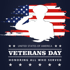 veterans day poster greeting card celebration for poster invitation and social media design templates