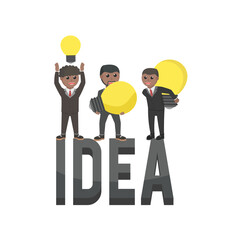 business african idea design character with text