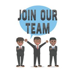 business african join our tea mdesign character with text