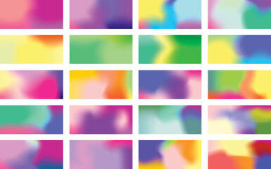 abstract blurred gradient background set
