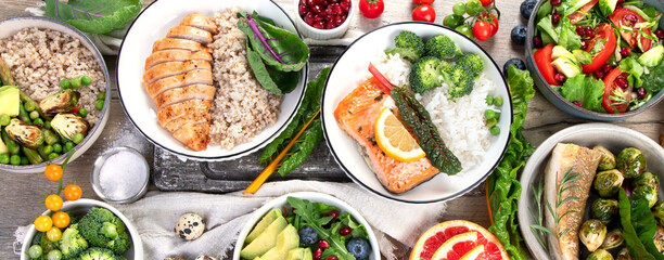 Healthy food  dishes