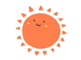 かわいい太陽／手書きイラスト素材