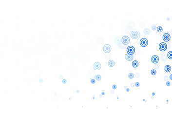 Light Pink, Blue vector texture with disks.