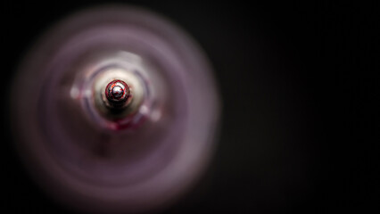 Extreme macro photo a ballpoint of red pen tip and isolated background, Red ink pen, Selective...