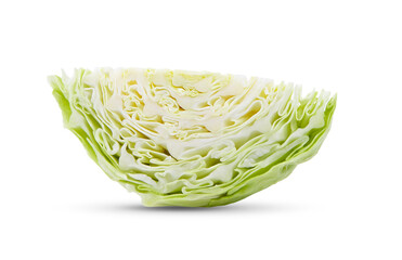 sliced cabbage isolated on transparent png - obrazy, fototapety, plakaty