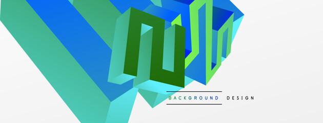 3d line geometric creative abstract background. Trendy techno business template for wallpaper, banner, background or landing