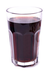 glass of cola drink isolated on white background