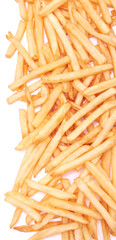 French fries potatoes isolated on white background