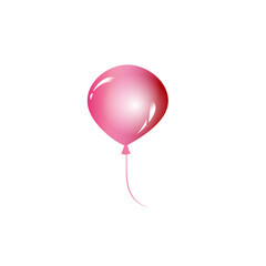 Vector Illustration red balloon on isolate white background.Object for decorate greeting card, wallpaper,web,gift wrap,Happy new year,Valentine, birth day,wedding and party.