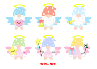 Gnomes Angel Flat Clipart