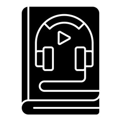 Obraz premium audiobook solid icon