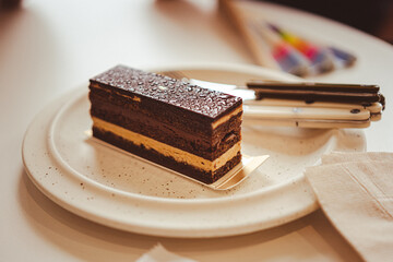 chocolate cake on a plate