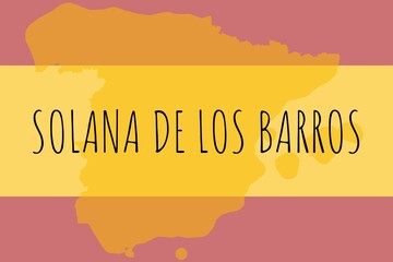 Solana de los Barros: Illustration mit dem Namen der spanischen Stadt Solana de los Barros