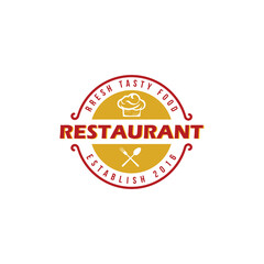 Restaurant head logo, Restaurant badge, Vector template Restaurant, Vintage restaurant logo, and various symbols for the design of the restaurant menu.