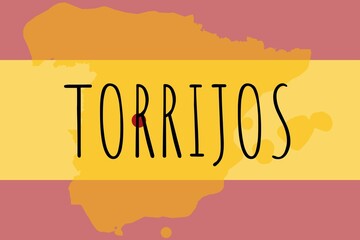 Torrijos: Illustration mit dem Namen der spanischen Stadt Torrijos