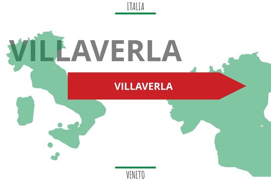 Villaverla: Illustration mit dem Namen der italienischen Stadt Villaverla