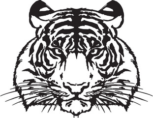 tiger head silhouette