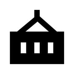 Cargo Container Flat Vector Icon