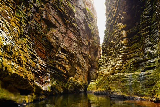 The narrow, remote C&acirc;nion do Funil canyon, Presidente Kubitschek, Minas Gerais state, Brazil
