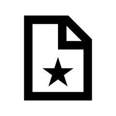 Favorite File Flat Vector Icon