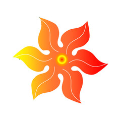 abstract orange flower