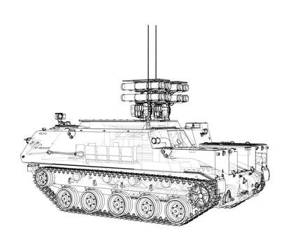 recommend clip art: Anti-tank armored car. Vector