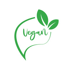 vegan icon on white background	