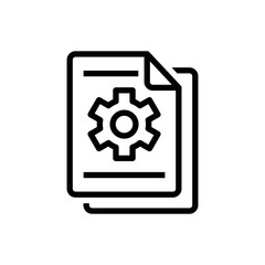Settings file icon vector graphic illustration