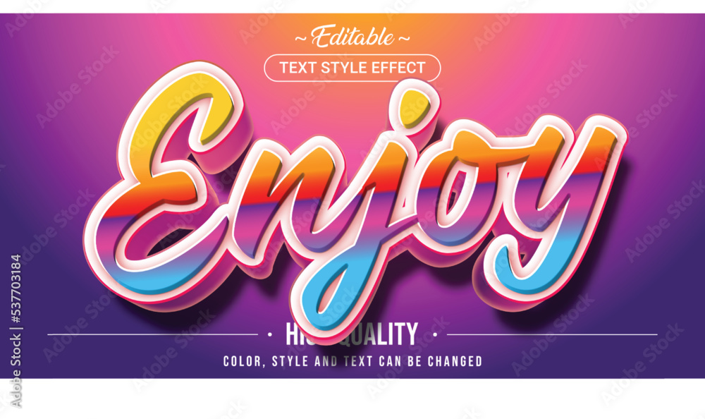 Fototapete editable text style effect - enjoy text style theme.