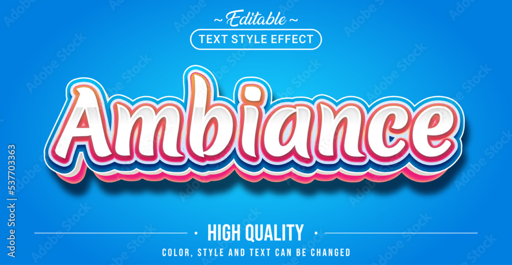 Aufkleber Text styleEditable text style effect - Ambiance text style theme.