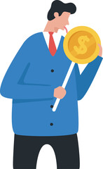 Sweet money, Passion for success. Finance, work , money, gold. reward for victory. Financially successful businessman.