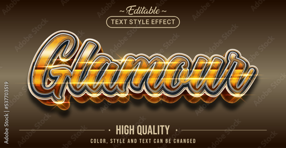 Aufkleber Editable text style effect - Glamour text style theme.