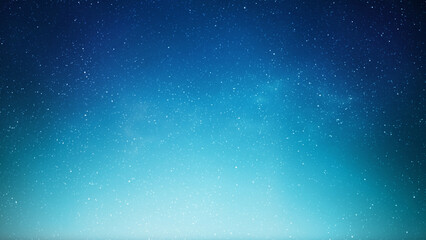 Night starry sky at sunrise. Blue galaxy, horizontal background