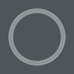 Rope cord frame circle pattern ornamental vector