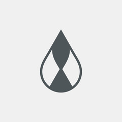 Fototapeta premium Water drop droplet raindrop icon illustration cut