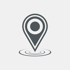 Map pin pointer Route Gps location icon Vector illustration cut