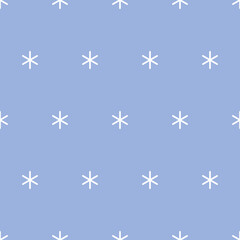 Fototapeta na wymiar Seamless winter pattern with snowflakes