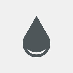 Water drop droplet raindrop icon illustration cut