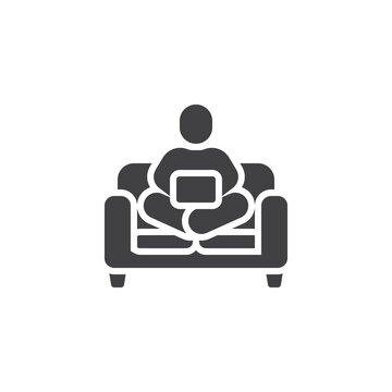 Remote Work From Home Vector Icon