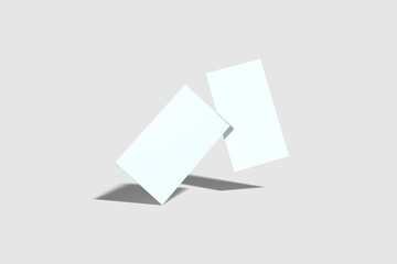 floating business card mockup