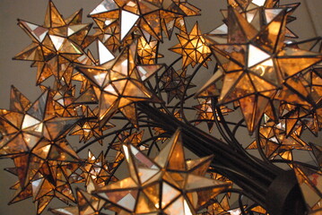 Typical star lamp of jalisco mexico